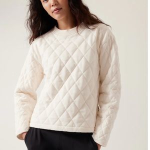 Athleta Retroplush Quilted Crewneck Sweatshirt
